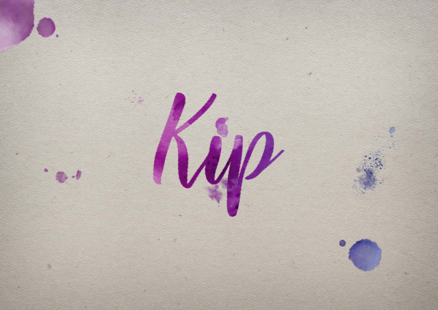 Free photo of Kip Watercolor Name DP