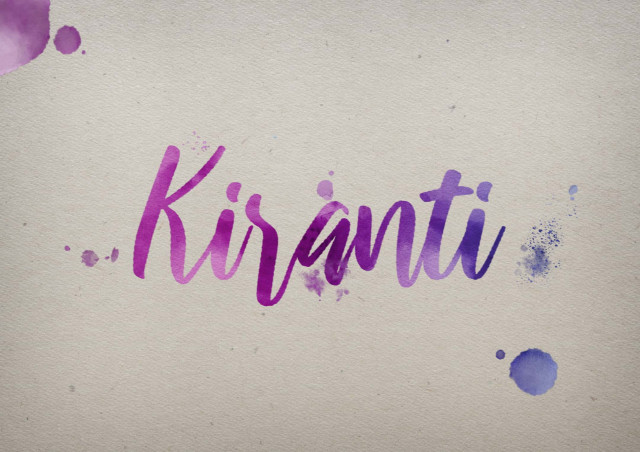 Free photo of Kiranti Watercolor Name DP