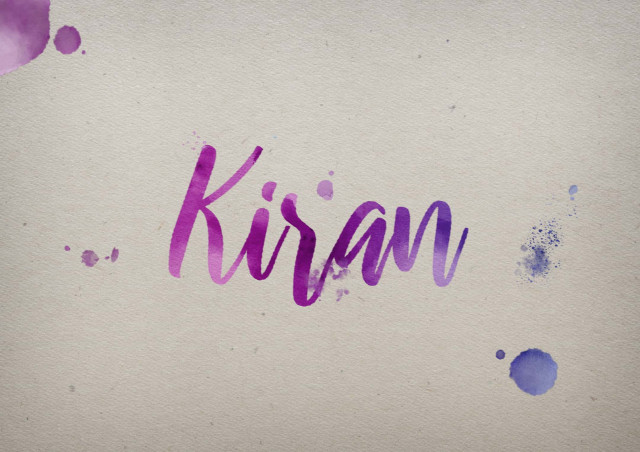 Free photo of Kiran Watercolor Name DP