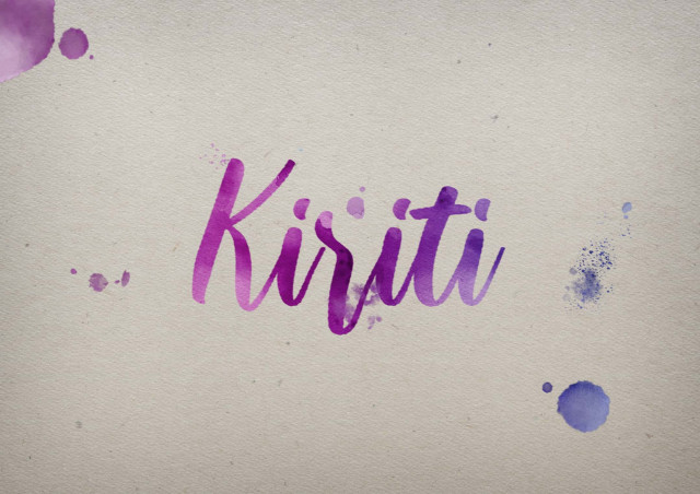 Free photo of Kiriti Watercolor Name DP