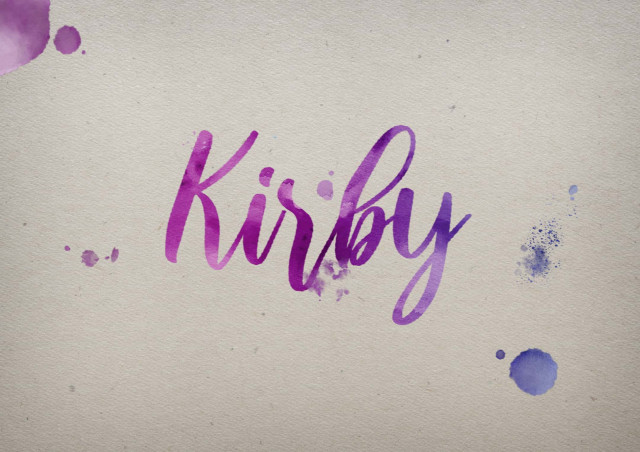 Free photo of Kirby Watercolor Name DP