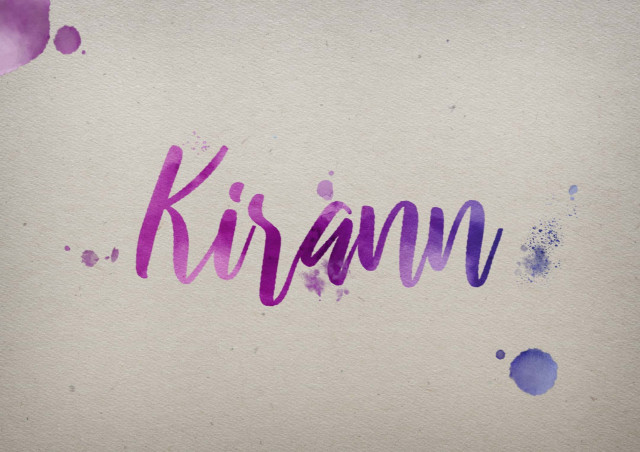 Free photo of Kirann Watercolor Name DP
