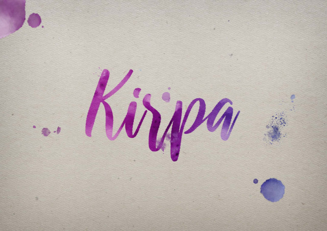 Free photo of Kirpa Watercolor Name DP