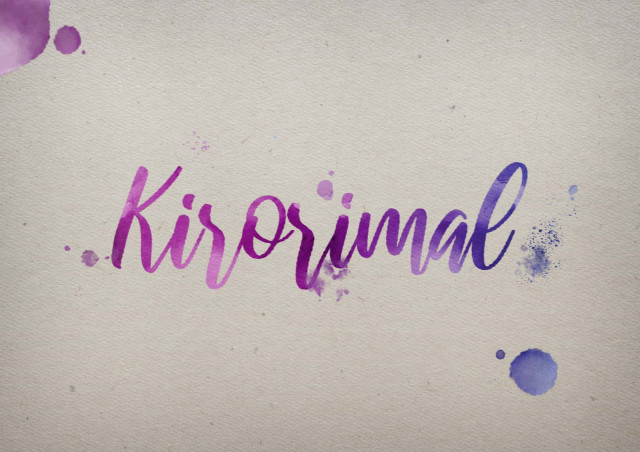 Free photo of Kirorimal Watercolor Name DP