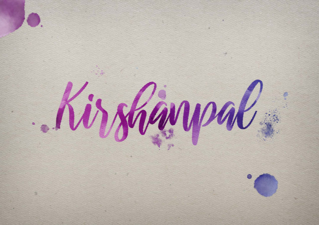 Free photo of Kirshanpal Watercolor Name DP