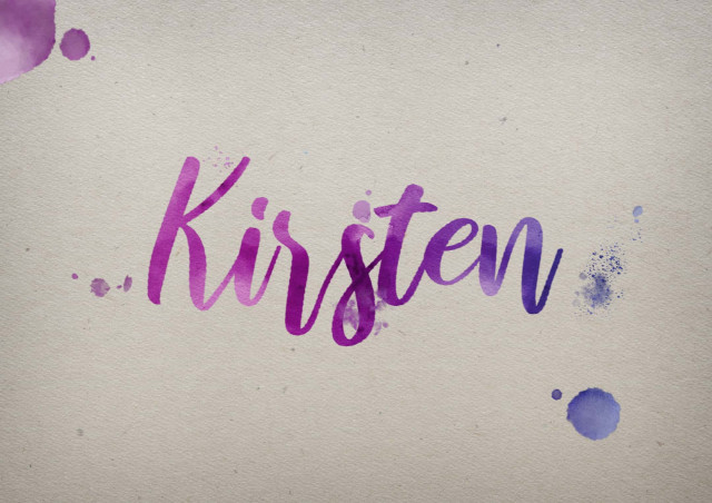 Free photo of Kirsten Watercolor Name DP
