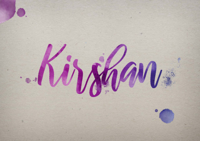 Free photo of Kirshan Watercolor Name DP