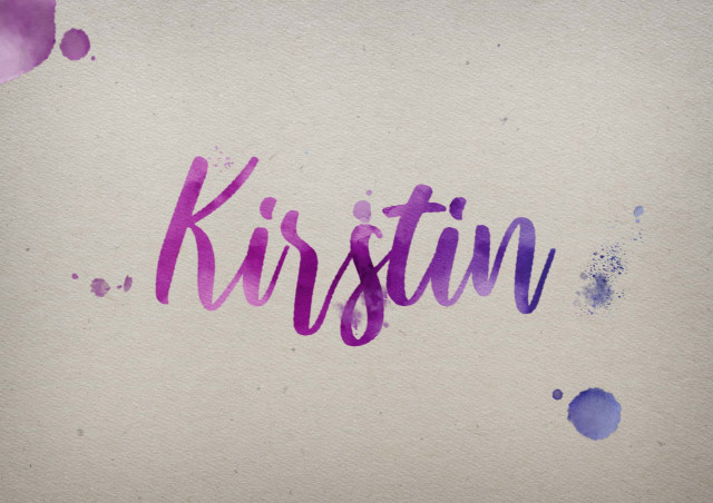 Free photo of Kirstin Watercolor Name DP