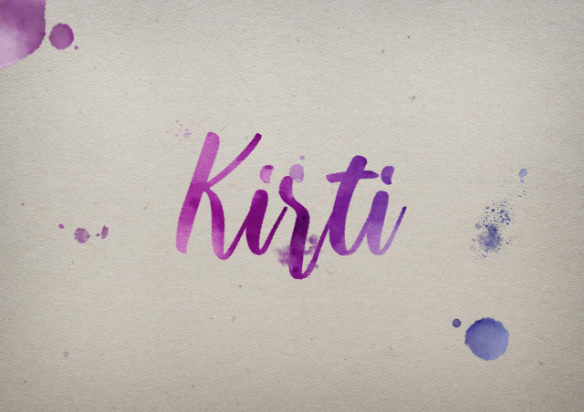 Free photo of Kirti Watercolor Name DP