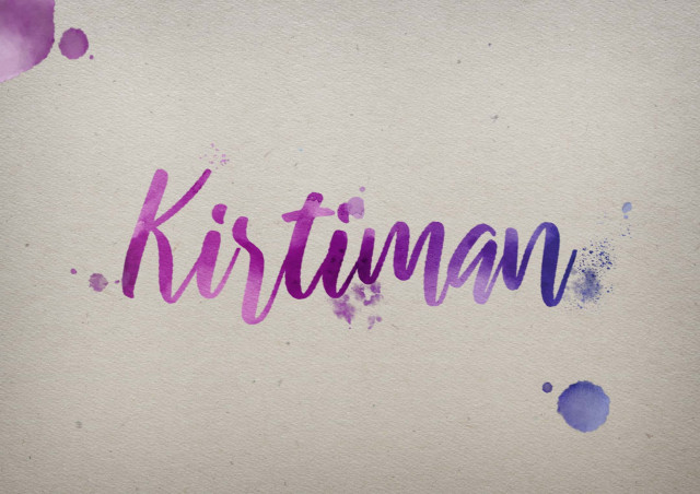 Free photo of Kirtiman Watercolor Name DP
