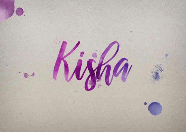 Free photo of Kisha Watercolor Name DP