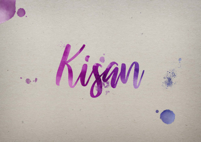 Free photo of Kisan Watercolor Name DP