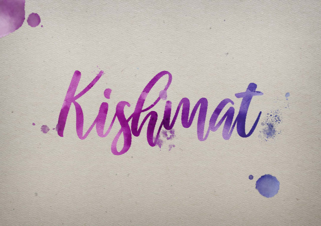 Free photo of Kishmat Watercolor Name DP