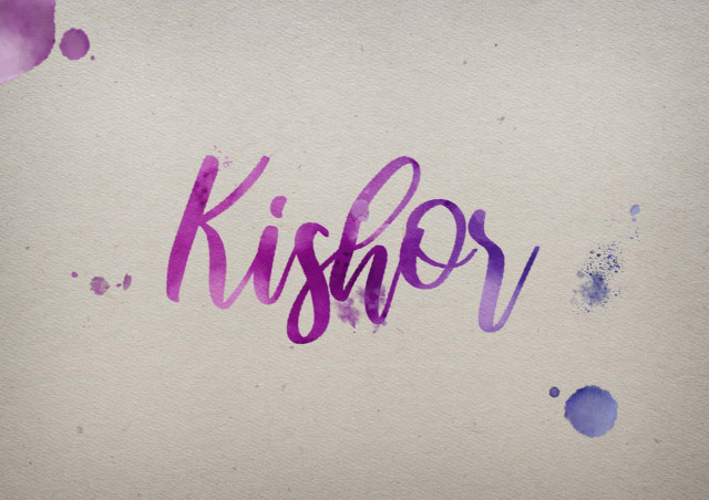 Free photo of Kishor Watercolor Name DP