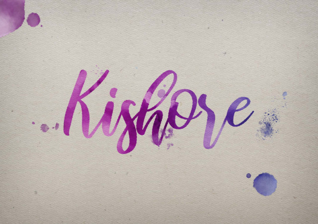Free photo of Kishore Watercolor Name DP