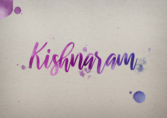 Free photo of Kishnaram Watercolor Name DP