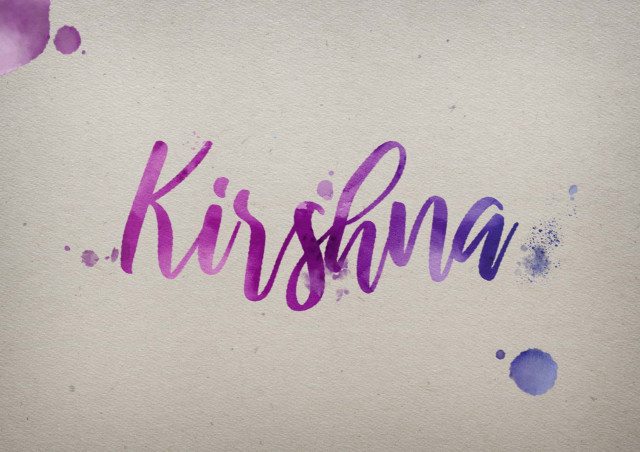 Free photo of Kirshna Watercolor Name DP