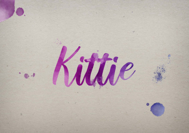 Free photo of Kittie Watercolor Name DP