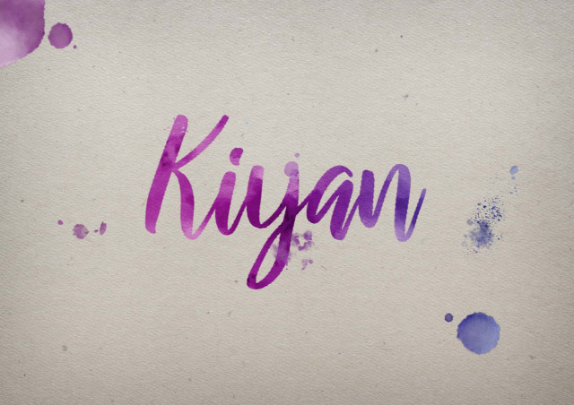 Free photo of Kiyan Watercolor Name DP