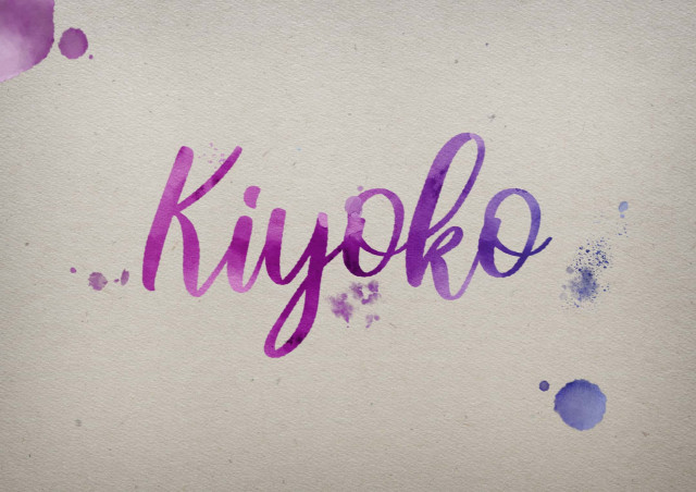 Free photo of Kiyoko Watercolor Name DP