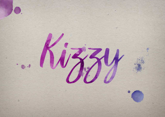 Free photo of Kizzy Watercolor Name DP