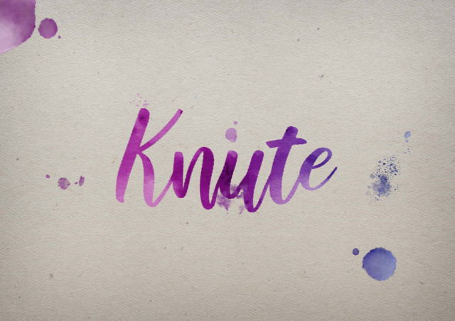 Free photo of Knute Watercolor Name DP