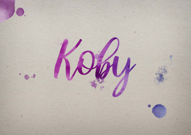 Free photo of Koby Watercolor Name DP