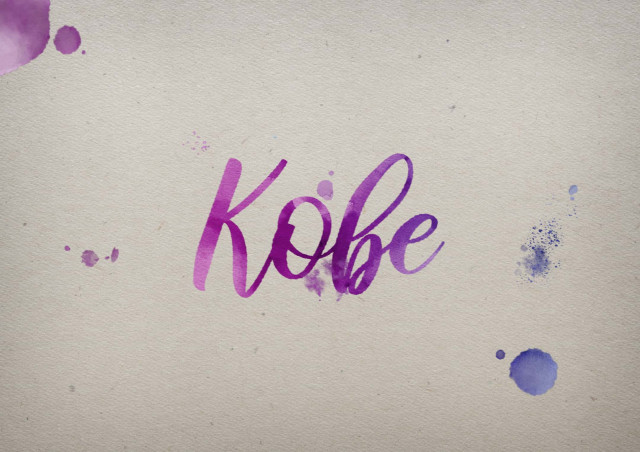 Free photo of Kobe Watercolor Name DP