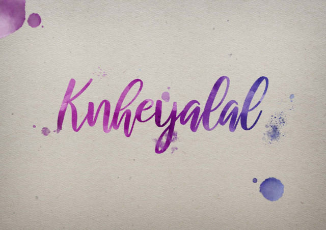 Free photo of Knheyalal Watercolor Name DP