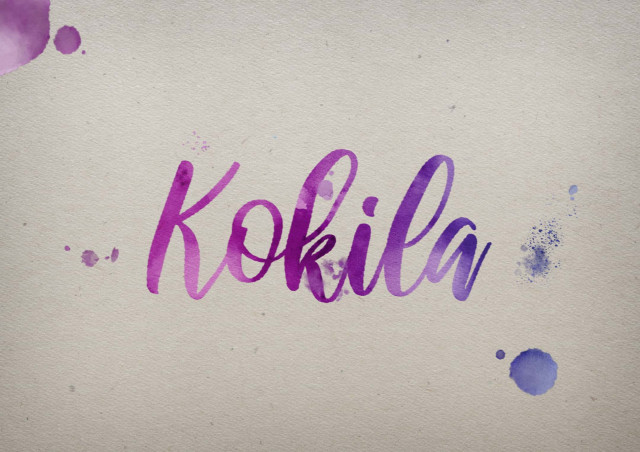 Free photo of Kokila Watercolor Name DP