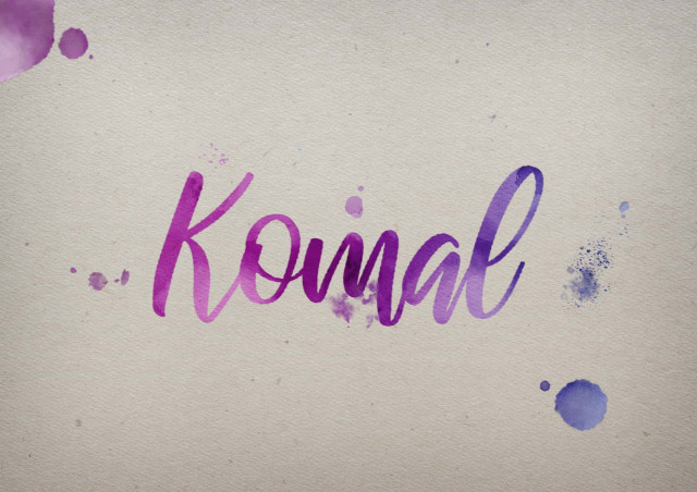 Free photo of Komal Watercolor Name DP