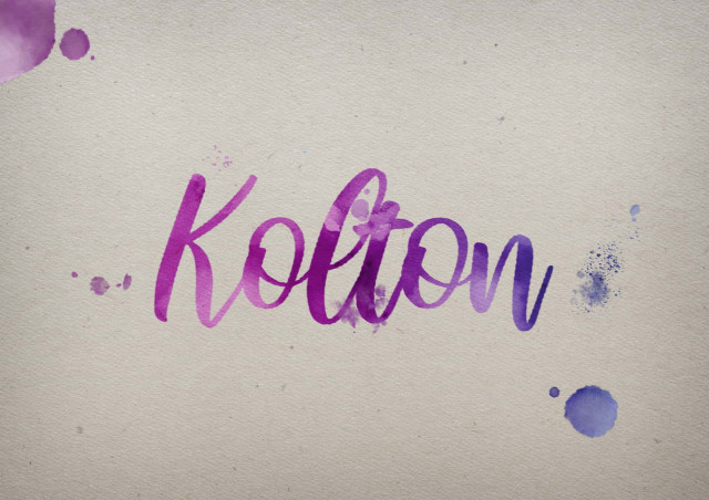 Free photo of Kolton Watercolor Name DP