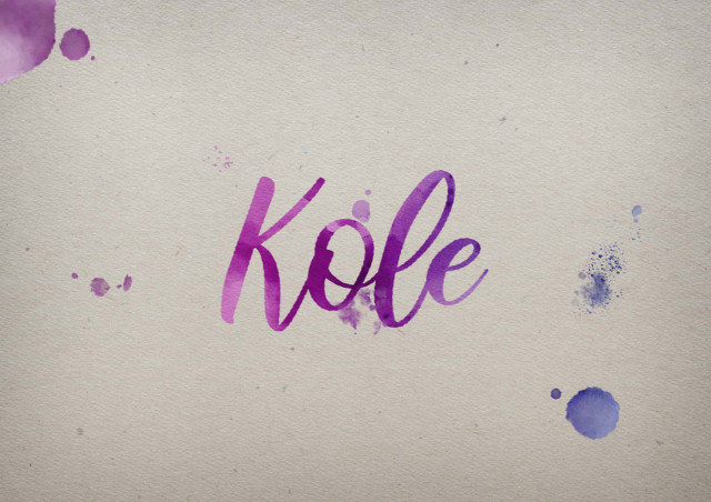 Free photo of Kole Watercolor Name DP