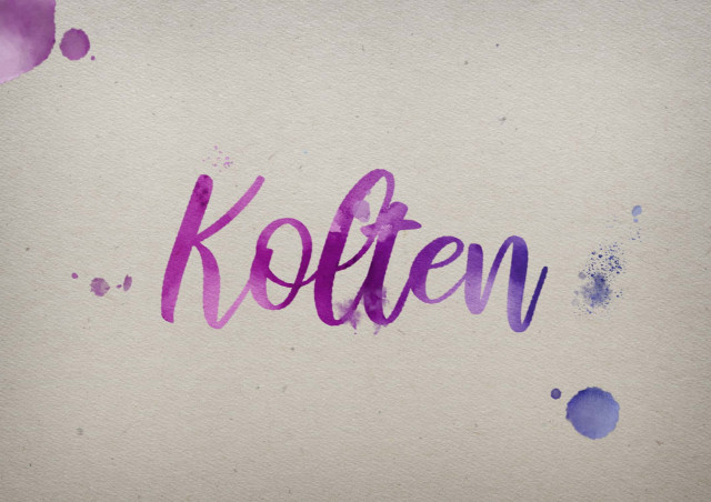 Free photo of Kolten Watercolor Name DP