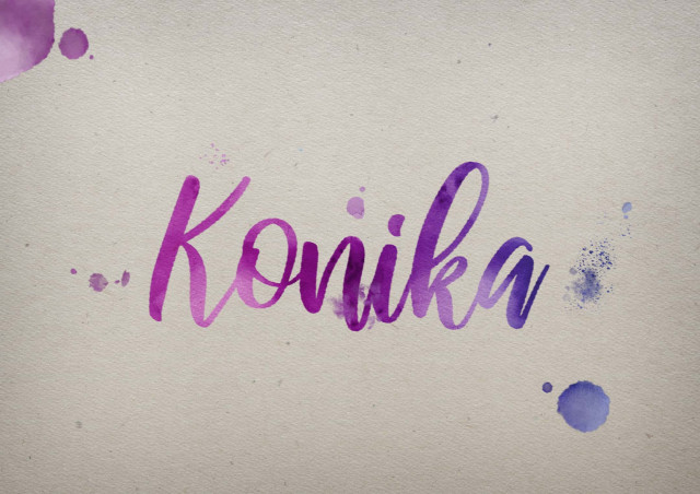 Free photo of Konika Watercolor Name DP