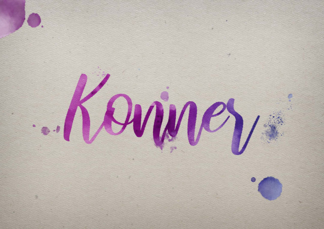 Free photo of Konner Watercolor Name DP