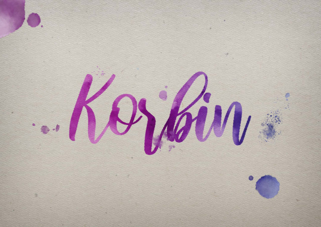 Free photo of Korbin Watercolor Name DP