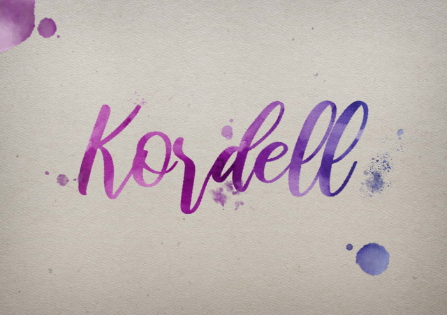 Free photo of Kordell Watercolor Name DP