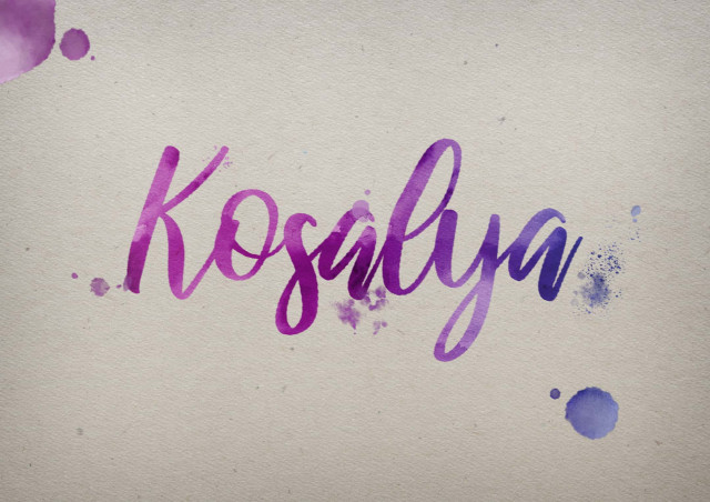 Free photo of Kosalya Watercolor Name DP