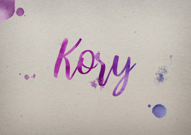 Free photo of Kory Watercolor Name DP