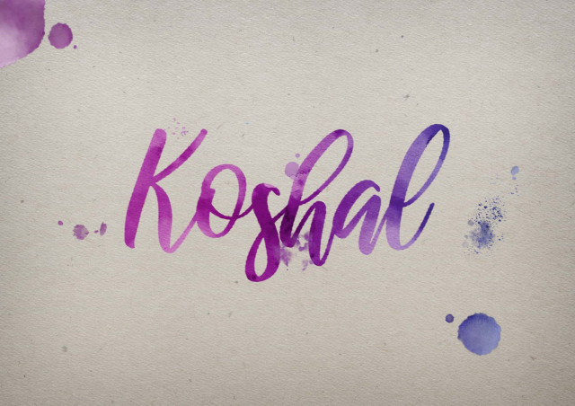 Free photo of Koshal Watercolor Name DP