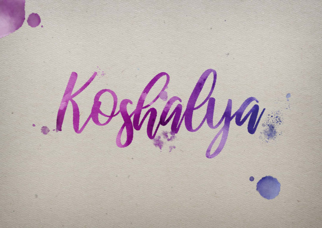 Free photo of Koshalya Watercolor Name DP