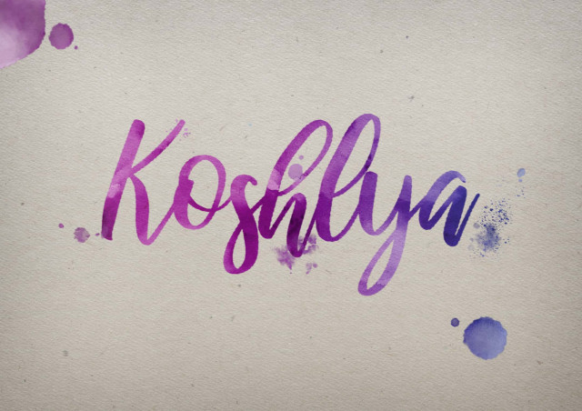 Free photo of Koshlya Watercolor Name DP