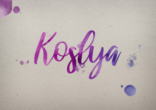 Free photo of Koslya Watercolor Name DP