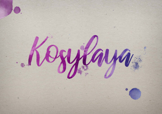 Free photo of Kosylaya Watercolor Name DP