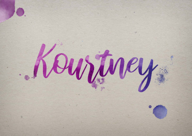 Free photo of Kourtney Watercolor Name DP