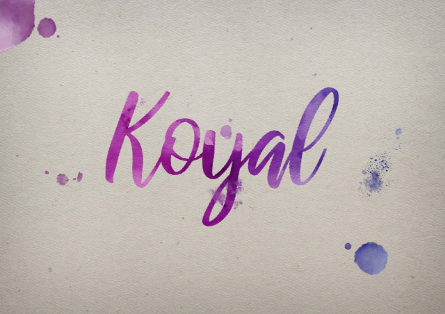 Free photo of Koyal Watercolor Name DP