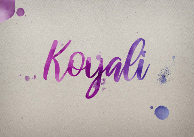 Free photo of Koyali Watercolor Name DP