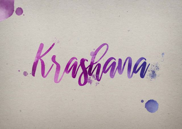 Free photo of Krashana Watercolor Name DP