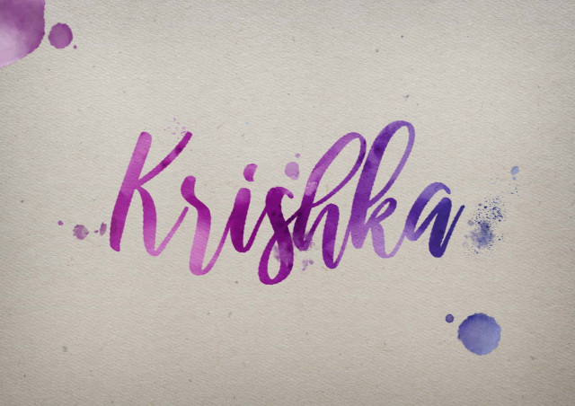 Free photo of Krishka Watercolor Name DP